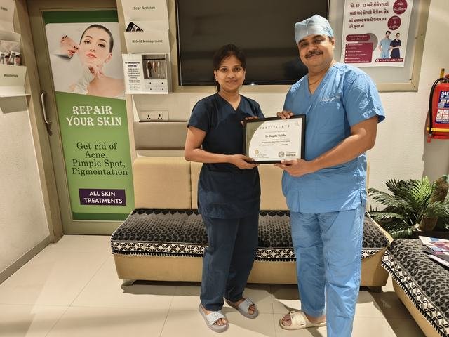 Dr. Ashutosh Shah training Dr. Deepthi Batchu, Surat (May 2024), photo 1